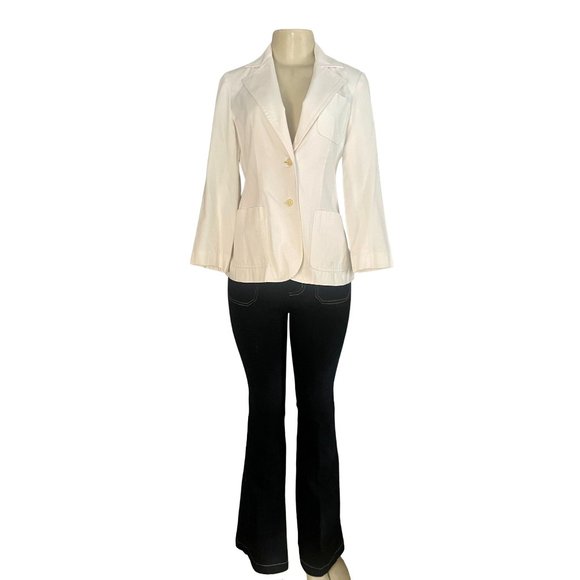 Vintage 60s Nat Allen Blazer Jacket in White Size S midcentury blazer jacket. - Picture 4 of 10